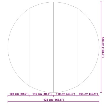 vidaXL Υπόστρωμα Πισίνας Ανοιχτό Γκρι Ø428 εκ. Πολυεστερικό Γεωύφασμα