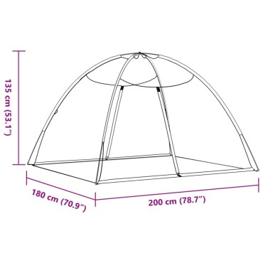 vidaXL Κουνουπιέρα Mongolia με Πόρτες 200Δίχτυ Μαύρη 200x180x135 εκ.