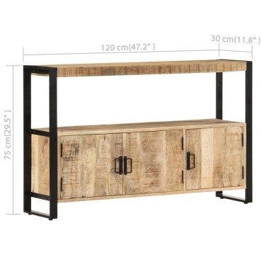 vidaXL Βοηθητικό Ντουλάπι 120x30x75cm από Μασίφ Ξύλο Μάνγκο 1 τεμ.