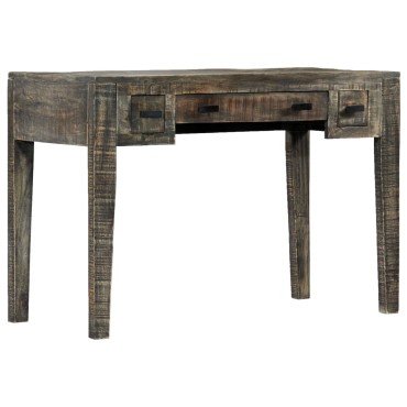 vidaXL Γραφείο Μαύρο 110x50x75cm από Μασίφ Ξύλο Μάνγκο 1 τεμ.