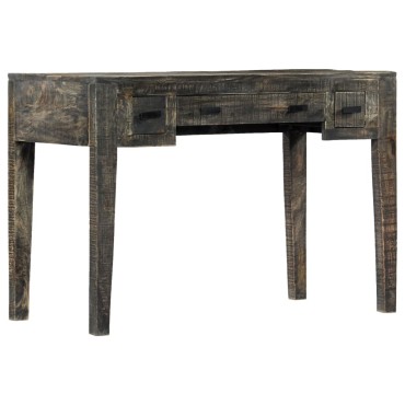 vidaXL Γραφείο Μαύρο 110x50x75cm από Μασίφ Ξύλο Μάνγκο 1 τεμ.