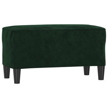 vidaXL Πάγκος Σκούρο Πράσινο 70x35x41cm Βελούδινος 1 τεμ.