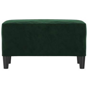 vidaXL Πάγκος Σκούρο Πράσινο 70x35x41cm Βελούδινος 1 τεμ.