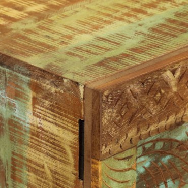 vidaXL Ντουλάπι με Χειροποίητο Σκάλισμα 55x30x75cm Μασίφ Ανακυκλ. Ξύλο