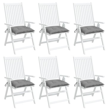 vidaXL Μαξιλάρια Καρέκλας 6 τεμ. Γκρι 50x50x7cm Υφασμάτινα