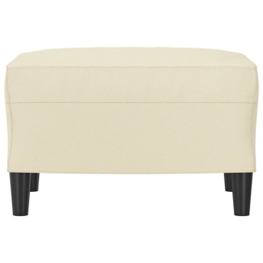 vidaXL Υποπόδιο Κρεμ 60x50x41cm από Συνθετικό Δέρμα 1 τεμ.