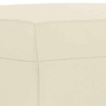 vidaXL Υποπόδιο Κρεμ 60x50x41cm από Συνθετικό Δέρμα 1 τεμ.