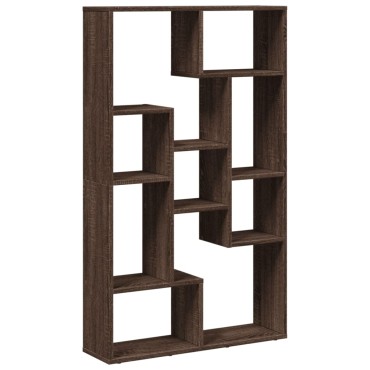 vidaXL Βιβλιοθήκη Καφέ Δρυς 72x20x120cm από Επεξεργασμένο Ξύλο 1 τεμ.