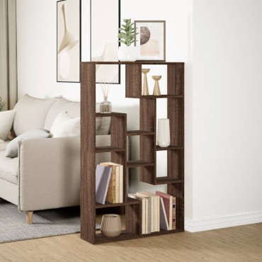 vidaXL Βιβλιοθήκη Καφέ Δρυς 72x20x120cm από Επεξεργασμένο Ξύλο 1 τεμ.