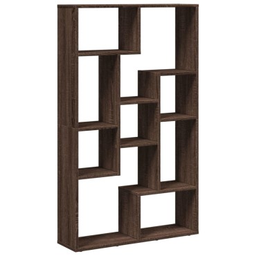 vidaXL Βιβλιοθήκη Καφέ Δρυς 72x20x120cm από Επεξεργασμένο Ξύλο 1 τεμ.