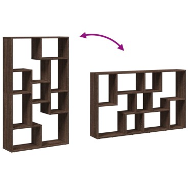 vidaXL Βιβλιοθήκη Καφέ Δρυς 72x20x120cm από Επεξεργασμένο Ξύλο 1 τεμ.