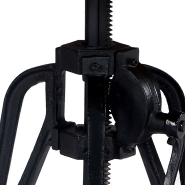 vidaXL Τραπέζι Βοηθητικό 60x(46-63)cm Μασίφ Ξύλο Μάνγκο/Χυτοσίδηρος 1 τεμ.