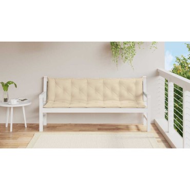 vidaXL Μαξιλάρι Πάγκου Κήπου Γκρι 180x(50+50)x7cm Ύφασμα Oxford
