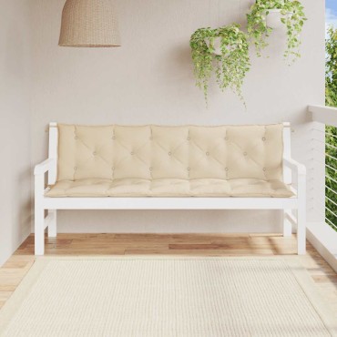 vidaXL Μαξιλάρι Πάγκου Κήπου Γκρι 180x(50+50)x7cm Ύφασμα Oxford