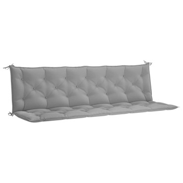 vidaXL Μαξιλάρι Πάγκου Κήπου Γκρι 200x(50+50)x7cm Ύφασμα Oxford