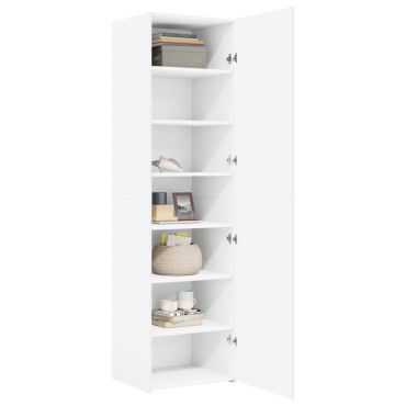 vidaXL Ντουλάπι Λευκό 50x42,5x185cm από Επεξεργασμένο Ξύλο 1 τεμ.
