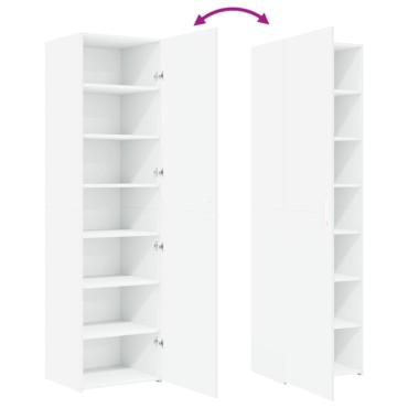 vidaXL Ντουλάπι Λευκό 50x42,5x185cm από Επεξεργασμένο Ξύλο 1 τεμ.