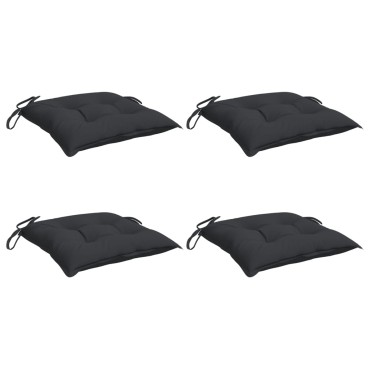 vidaXL Μαξιλάρια Καρέκλας Κήπου 4 τεμ. Μαύρα 50x50x7cm Oxford Ύφασμα