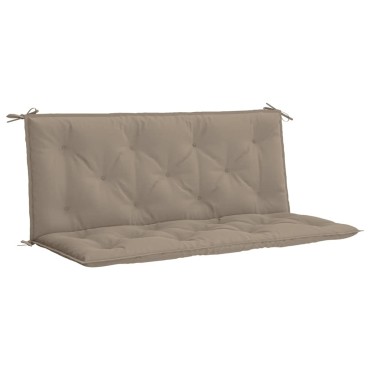 vidaXL Μαξιλάρι Πάγκου Κήπου Taupe 120x(50+50)x7cm Ύφασμα Oxford