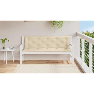 vidaXL Μαξιλάρι Πάγκου Κήπου Μπεζ 150x(50+50)x7cm Ύφασμα Oxford