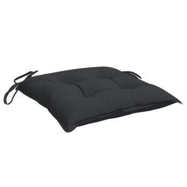 vidaXL Μαξιλάρια Καρέκλας Κήπου 6 τεμ. Μαύρα 50x50x7cm Oxford Ύφασμα