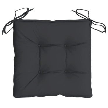 vidaXL Μαξιλάρια Καρέκλας Κήπου 6 τεμ. Μαύρα 50x50x7cm Oxford Ύφασμα