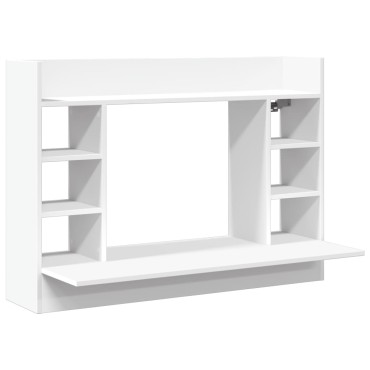 vidaXL Γραφείο Τοίχου Λευκό 105x48x75cm από Επεξεργασμένο Ξύλο 1 τεμ.