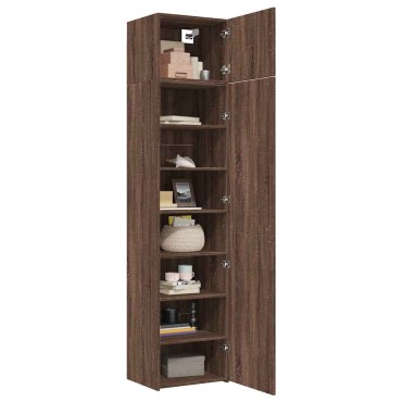 vidaXL Ντουλάπι Αποθήκευσης Στενό Δρυς 50x42,5x225cm Επεξεργ. Ξύλο 1 τεμ.