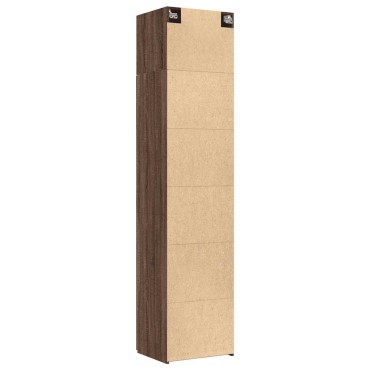 vidaXL Ντουλάπι Αποθήκευσης Στενό Δρυς 50x42,5x225cm Επεξεργ. Ξύλο 1 τεμ.
