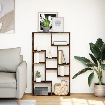 vidaXL Βιβλιοθήκη Καπνιστή Δρυς 72x20x120cm από Επεξεργασμένο Ξύλο 1 τεμ.