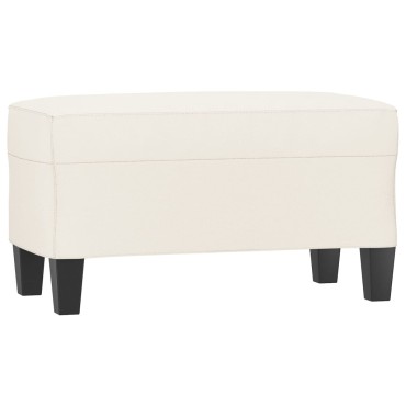 vidaXL Πάγκος Κρεμ 70x35x41cm από Συνθετικό Δέρμα 1 τεμ.