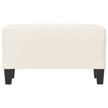 vidaXL Πάγκος Κρεμ 70x35x41cm από Συνθετικό Δέρμα 1 τεμ.