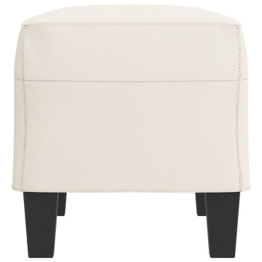vidaXL Πάγκος Κρεμ 70x35x41cm από Συνθετικό Δέρμα 1 τεμ.