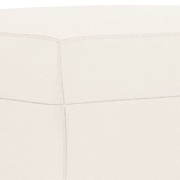 vidaXL Πάγκος Κρεμ 70x35x41cm από Συνθετικό Δέρμα 1 τεμ.
