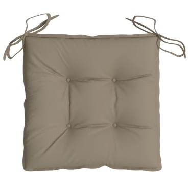 vidaXL Μαξιλάρια Καρέκλας Κήπου 6 τεμ. Taupe 40x40x7cm Υφασμάτινα