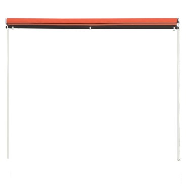 vidaXL Τέντα Συρόμενη Πορτοκαλί / Καφέ 350 x 150 εκ.