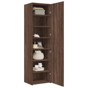 vidaXL Ντουλάπι Καφέ Δρυς 50x42,5x185cm από Επεξεργασμένο Ξύλο 1 τεμ.