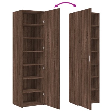 vidaXL Ντουλάπι Καφέ Δρυς 50x42,5x185cm από Επεξεργασμένο Ξύλο 1 τεμ.