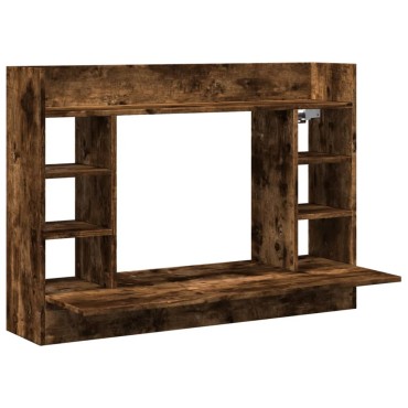 vidaXL Γραφείο Τοίχου Καπνιστή Δρυς 105x48x75cm Επεξεργασμένο Ξύλο 1 τεμ.