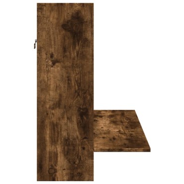 vidaXL Γραφείο Τοίχου Καπνιστή Δρυς 105x48x75cm Επεξεργασμένο Ξύλο 1 τεμ.