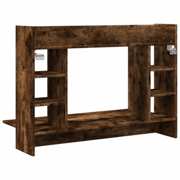vidaXL Γραφείο Τοίχου Καπνιστή Δρυς 105x48x75cm Επεξεργασμένο Ξύλο 1 τεμ.