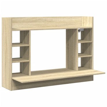 vidaXL Γραφείο Τοίχου Sonoma Δρυς 105x48x75cm από Επεξεργασμένο Ξύλο 1 τεμ.