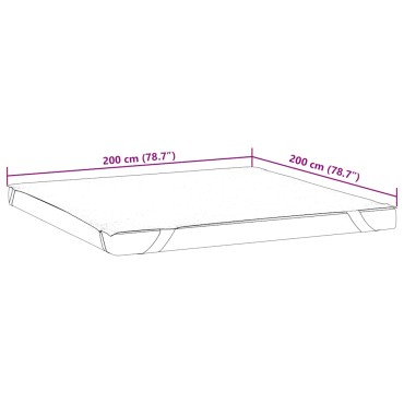 vidaXL Προστατευτικό στρώματος Λευκό 200x200 εκ. Αδιάβροχο