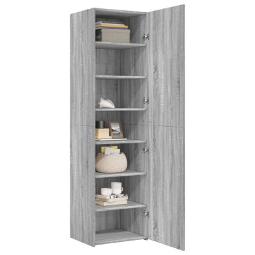 vidaXL Ντουλάπι Γκρι Sonoma 50x42,5x185cm από Επεξεργασμένο Ξύλο 1 τεμ.
