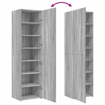 vidaXL Ντουλάπι Γκρι Sonoma 50x42,5x185cm από Επεξεργασμένο Ξύλο 1 τεμ.