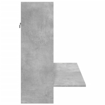 vidaXL Γραφείο Τοίχου Γκρι Σκυρ. 105x48x75cm από Επεξεργασμένο Ξύλο 1 τεμ.
