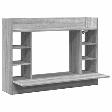 vidaXL Γραφείο Τοίχου Γκρι Sonoma 105x48x75cm από Επεξεργασμένο Ξύλο 1 τεμ.