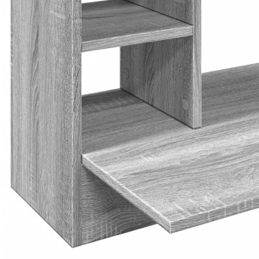 vidaXL Γραφείο Τοίχου Γκρι Sonoma 105x48x75cm από Επεξεργασμένο Ξύλο 1 τεμ.