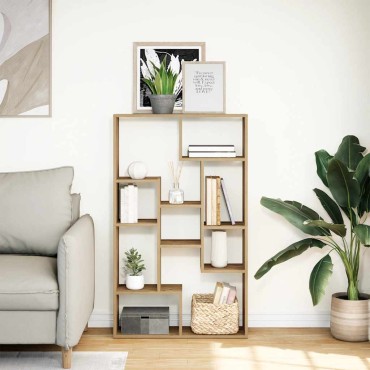 vidaXL Βιβλιοθήκη Αρτισιανή Δρυς 72x20x120cm από Επεξεργασμένο Ξύλο 1 τεμ.