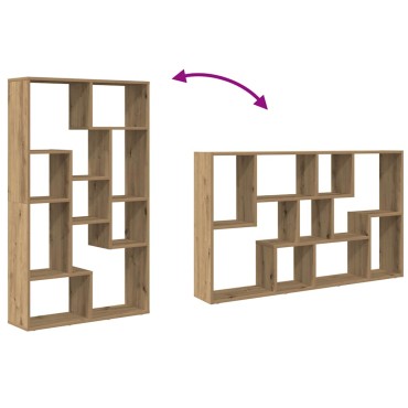 vidaXL Βιβλιοθήκη Αρτισιανή Δρυς 72x20x120cm από Επεξεργασμένο Ξύλο 1 τεμ.